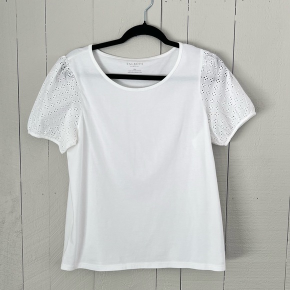 Talbots Eyelet Tee - Picture 1 of 5